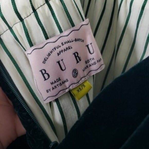 Buru Teagan Deep Green Velvet Convertible Mini to Maxi Dress - SZ XS/S - NWOT - Picture 11 of 14